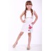 Embroidered dress for girl "Wild Poppy" White